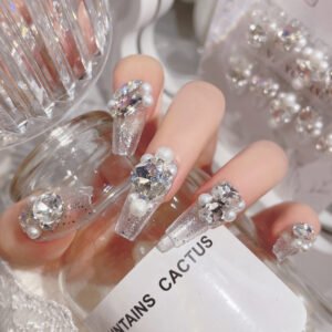 Stick-on Nails with Rhinestones