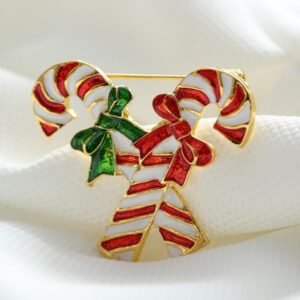 Christmas Candy Cane Brooch
