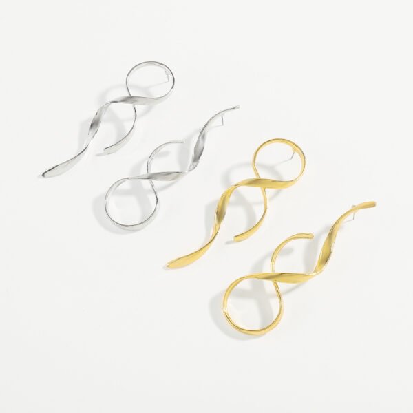Unique Line - Shaped Earrings - Image 2