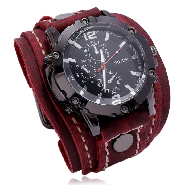 Vintage Hand Stitched Leather Watch - Image 9