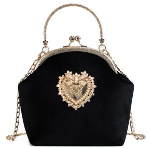 Retro - Style Velvet Shoulder Bag
