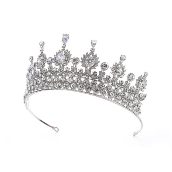 Zircon Crown Wedding Hair Accessory - Image 5