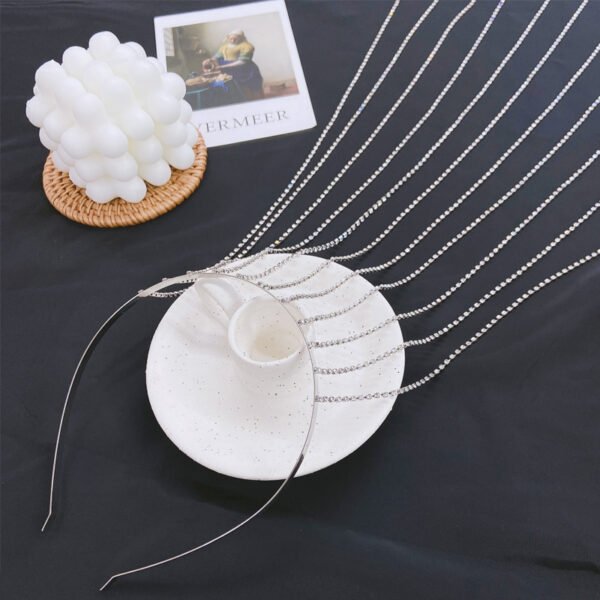 Fashion Rhinestone Tassel Headband - Image 3