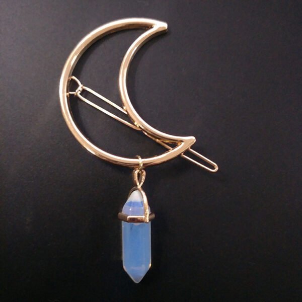 Natural Stone Hexagonal Gem Hairpin - Image 3