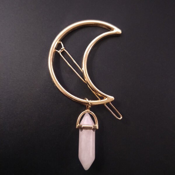 Natural Stone Hexagonal Gem Hairpin