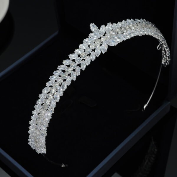 Zircon Crown Bridal Headband - Image 3