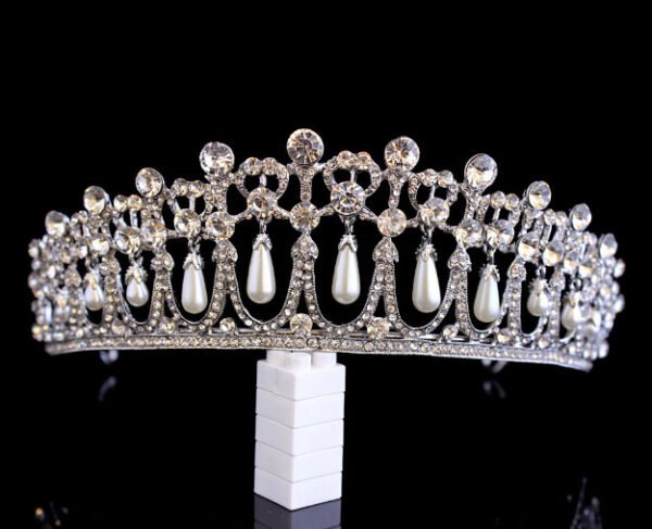 Crown with Inlaid Zircons and Pearls