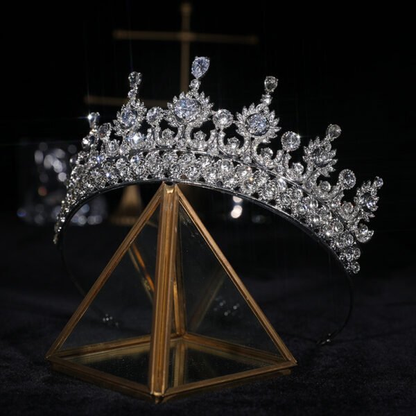 Zircon Crown Wedding Hair Accessory - Image 3