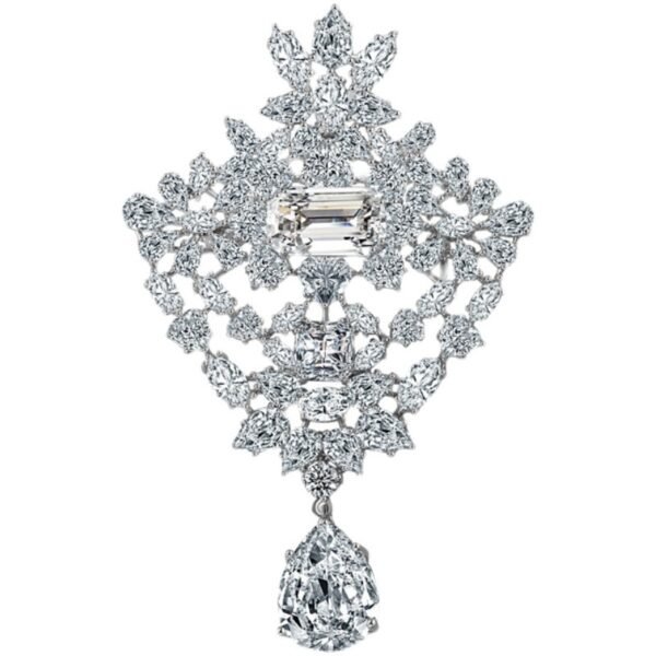 Zircon Water - Drop Pattern Brooch - Image 5
