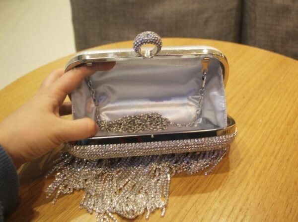 Sparkling Fringe Clutch Bag - Image 5