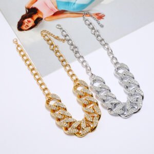 Electroplated Geometric Chain Necklace