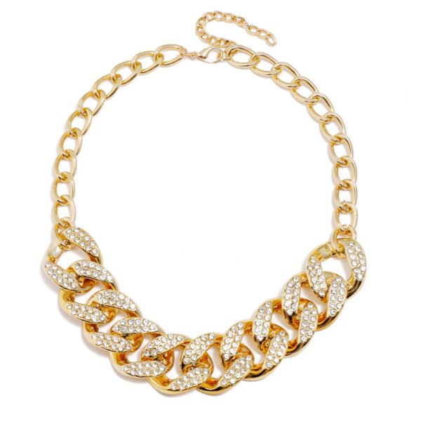 Electroplated Geometric Chain Necklace - Image 5