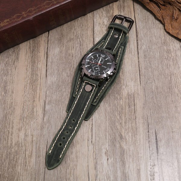 Vintage Hand Stitched Leather Watch - Image 4
