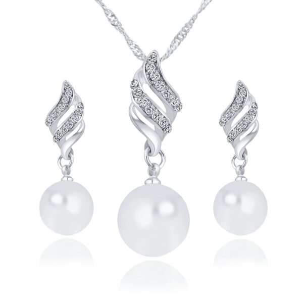 Luxury - Inspired Alloy Pearl Jewelry Set - Image 6