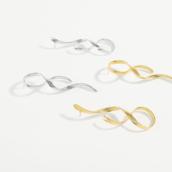 Unique Line - Shaped Earrings - Image 3