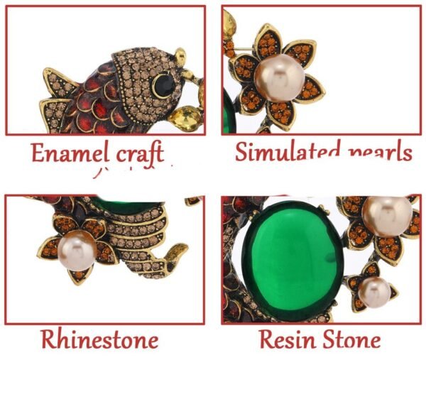 Retro Fish - Shaped Brooch - Image 4