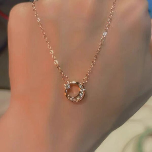 Moon Star Zircon - Inlaid Necklace - Image 5
