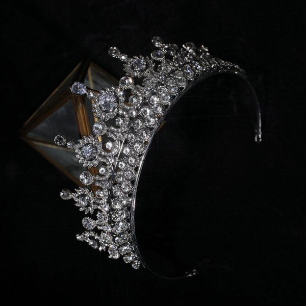 Zircon Crown Wedding Hair Accessory - Image 4