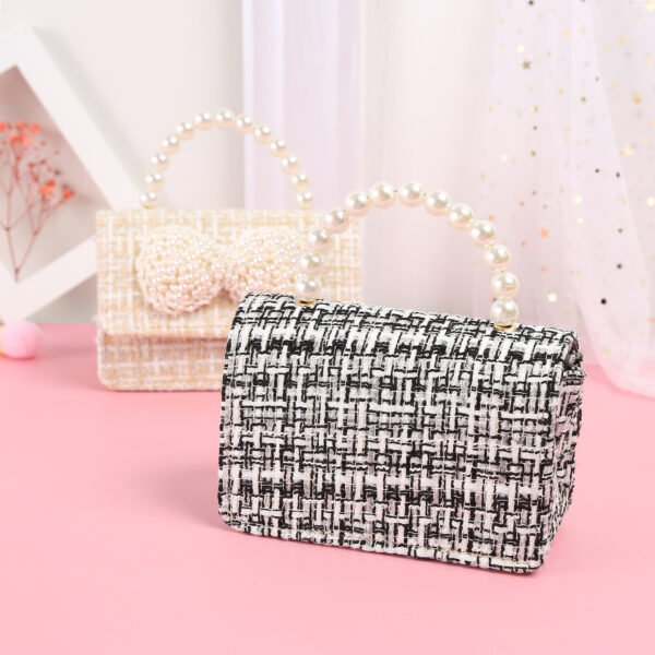 Pearl - Embellished Tweed Small Shoulder Bag - Image 4