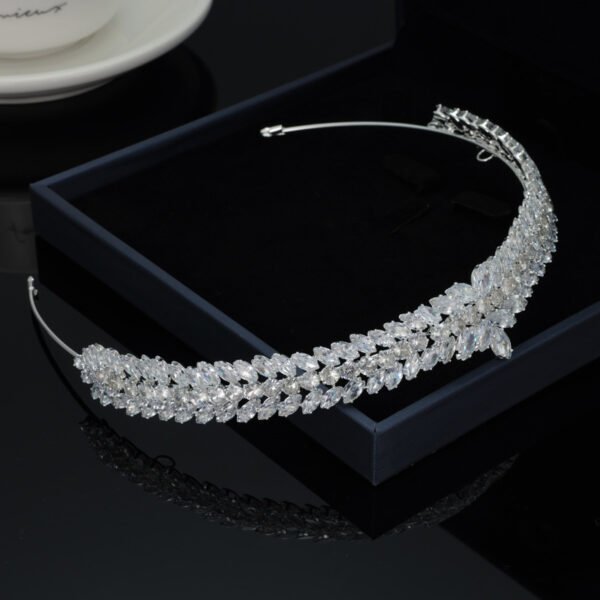 Zircon Crown Bridal Headband - Image 4