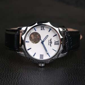 Mechanical Watch with Leather Straps
