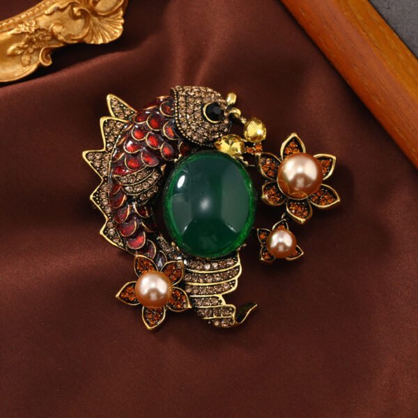 Retro Fish - Shaped Brooch - Image 5