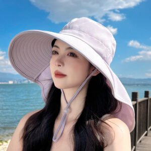 Big Brim Sun Hat for Women - Summer UV Protection Shawl Bucket Hat