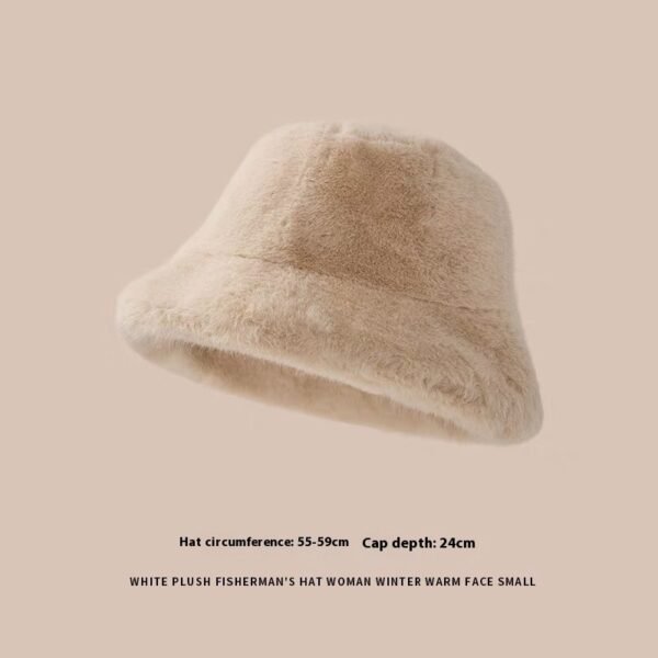 Children's Plush Bonnet Fleece - lined Bucket Hat - Image 9