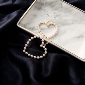 Heart - Shaped Pearl Earrings