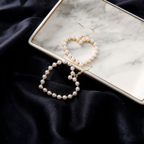 Heart - Shaped Pearl Earrings