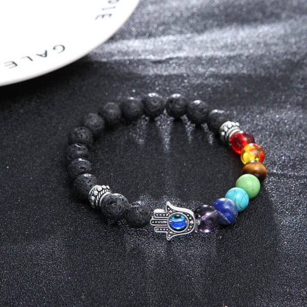 Volcanic Rock & Chakra Bracelet - Image 5