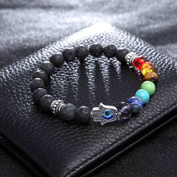 Volcanic Rock & Chakra Bracelet - Image 3