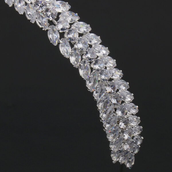 Zircon Crown Bridal Headband - Image 5