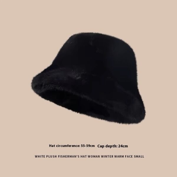 Children's Plush Bonnet Fleece - lined Bucket Hat - Image 8