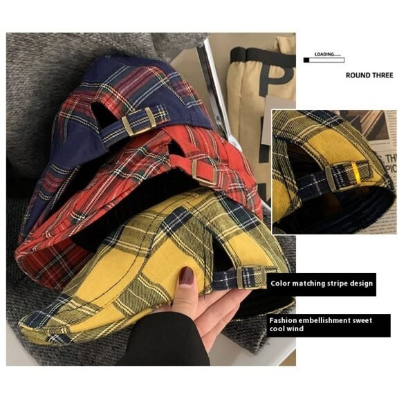 Dopamine Retro Plaid Women’s Spring Cap - Image 9