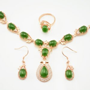 Natural Chalcedony Jewelry Set