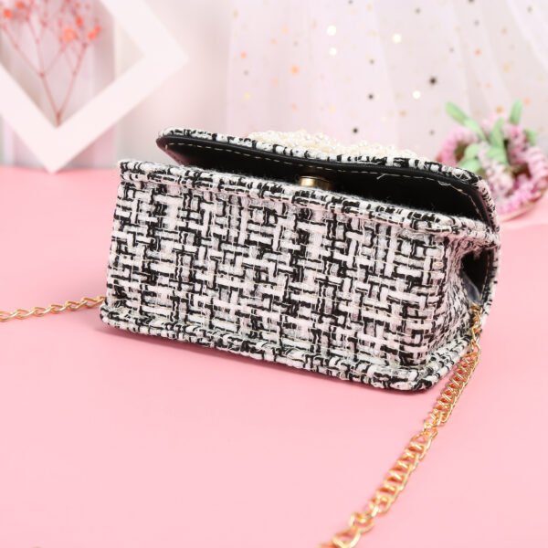 Pearl - Embellished Tweed Small Shoulder Bag - Image 7