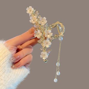 Bell Orchid Tassel Hair Clip