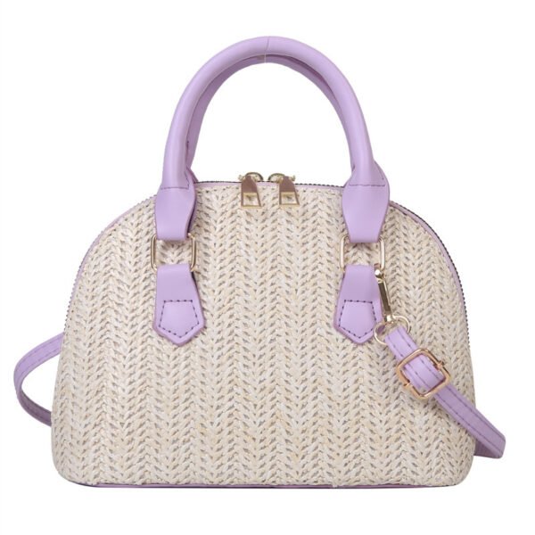 Straw Shell - Shaped Handbag - Image 6