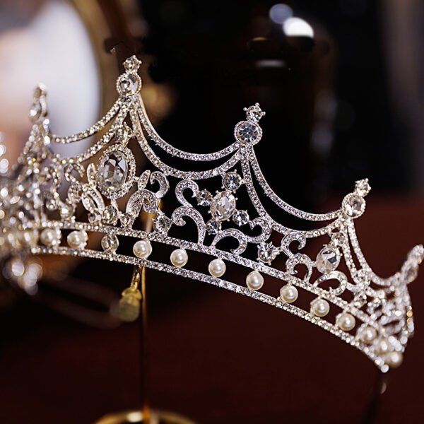 Silver - Toned Rhinestone Crown - Image 3