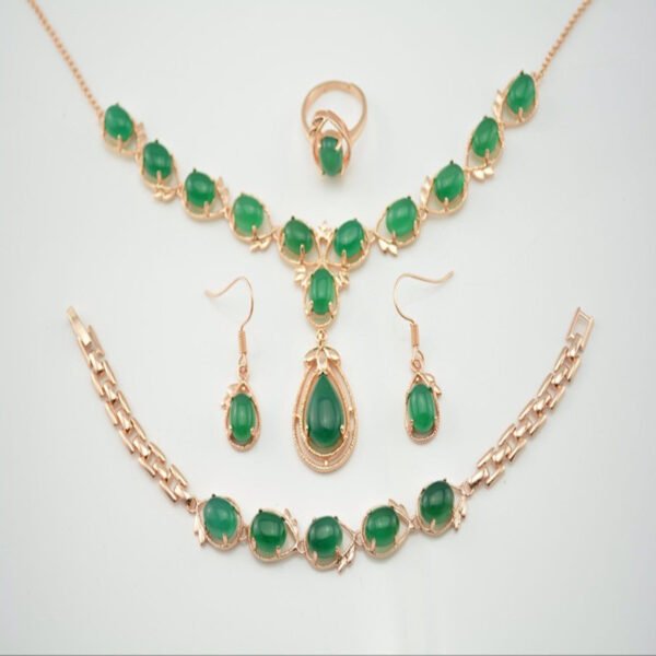 Natural Chalcedony Jewelry Set - Image 5