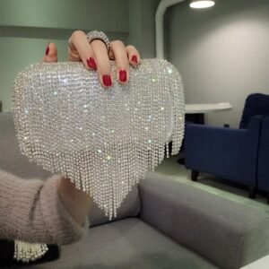 Sparkling Fringe Clutch Bag