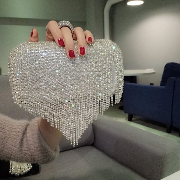 Sparkling Fringe Clutch Bag