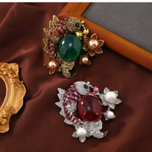 Retro Fish - Shaped Brooch