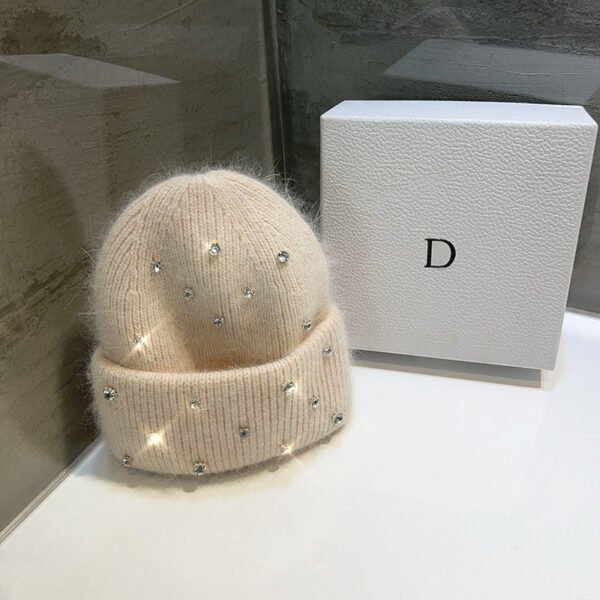 Handmade Rhinestone Winter Beanie - Image 8