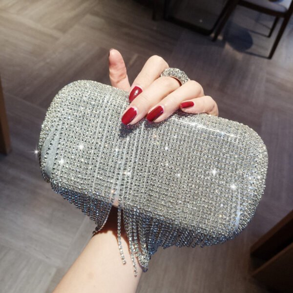 Sparkling Fringe Clutch Bag - Image 8