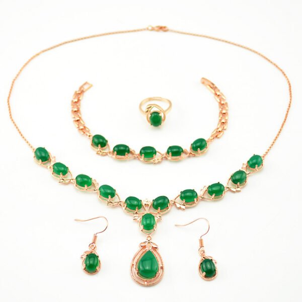 Natural Chalcedony Jewelry Set - Image 8