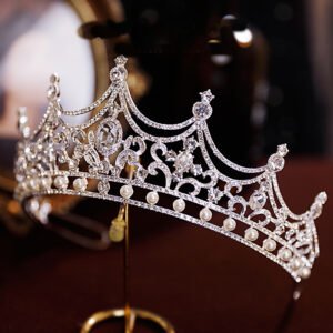Silver - Toned Rhinestone Crown