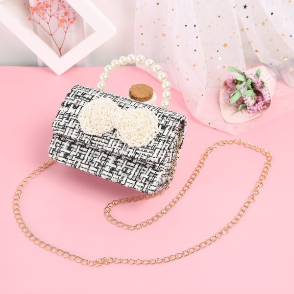 Pearl - Embellished Tweed Small Shoulder Bag - Image 8