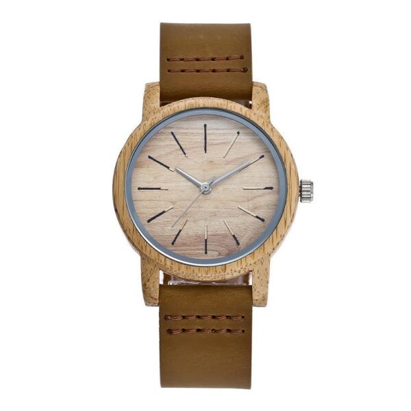 Creative Match Head Couple Bamboo Watch - Image 2